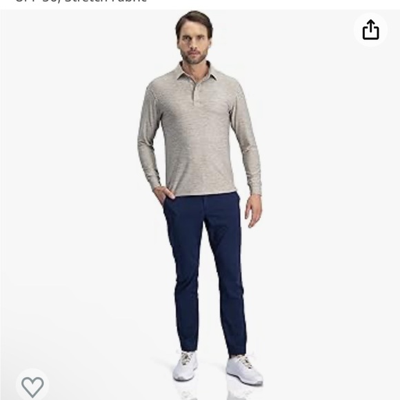 4 pack - Three Sixty Six Men's Dry Fit Long Sleeve Polo Golf Shirt - Picture 4 of 6